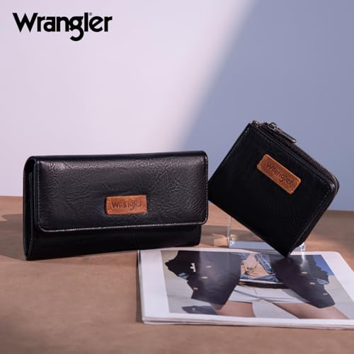 Montana West X Wrangler Wallet for Women RFID Blocking Wallets Large Capacity Wallet Set with Zipper Pocket2