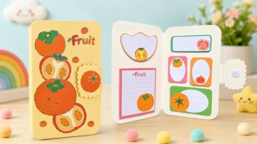 Image of Kawaii Sticky Notes Memo Pad, Cute Self Adhesive Notes for School, Office, Study, Planner & Journaling-Pack of 1, Orange