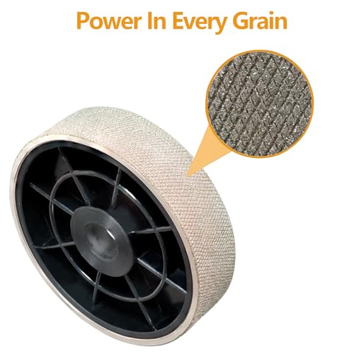 DZQ Diamond Lapidary Jewelry Grinding Wheel 6 Inch Grit 80 with 1 Inch Arbor Hole, Diamond Grinding Wheel for Gem, Marble, Granite, Glass, Ceramics, Cemented Carbide by DZQ - Image 2