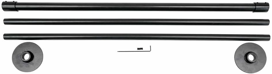 Mytee Products 96" Dump Trailer Tarp Retention Bar Set with Hex Key - Rear Anti-Sail Tarp Retention Bow Set for Roll-Off & Dump Trucks - Black Powder Coated Cross Pull Bar Tarp System - No Tarp