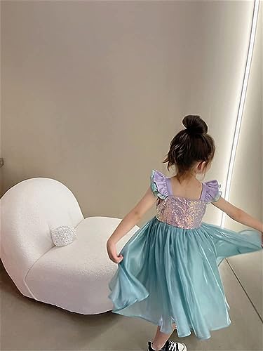 Mermaid Birthday Dress for Girls Toddler Princess Dress up Themed Party Mermaid Dresses3