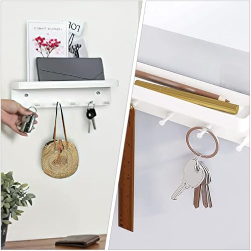 Bandeja de acero inoxidable Housoutil con gancho de pared premium 8