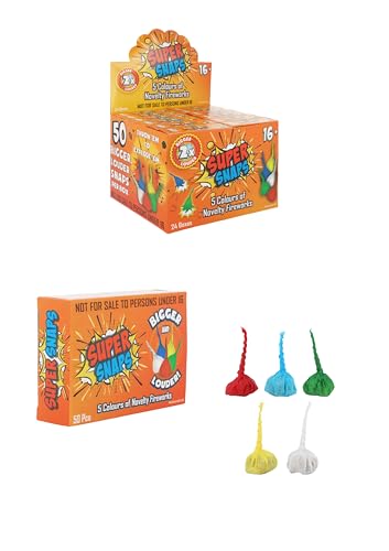 Henbrandt 250 Super Snaps in 5 Colours (Pack of 5 x 50pc Boxes) Fun Snaps Party Throw Bangers for Birthday Parties Family Celebrations NYE Chinese New Year and Bonfire Night