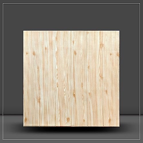 Image of STL Brick Wallpaper - Self Adhesive Pe Foam Brick Design 3D Wall Stickers /DIY Wallpaper for Home Hotel Living Room Bedroom & Cafe (70 X 77 Cm, Appx. 5.8Sq Feet-Wooden)