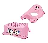 Set de 2: Disney Minni Maus Set de Dos Wc Pieza + Taburete Baño