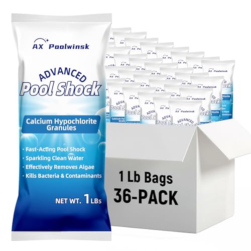 36 Pack Advanced Pool Shock, 68% Calcium Hypochlorite – Fast-Acting
