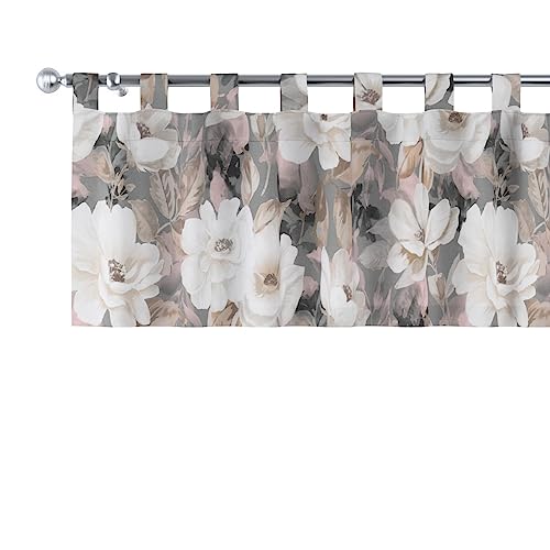 dekoria Kurzgardine mit Schlaufen Schal Gardine Dekoschal 130 x 40 cm grau-rosa dekoria Kurzgardine mit Schlaufen Schal Gardine Dekoschal 130 x 40 cm grau-rosa