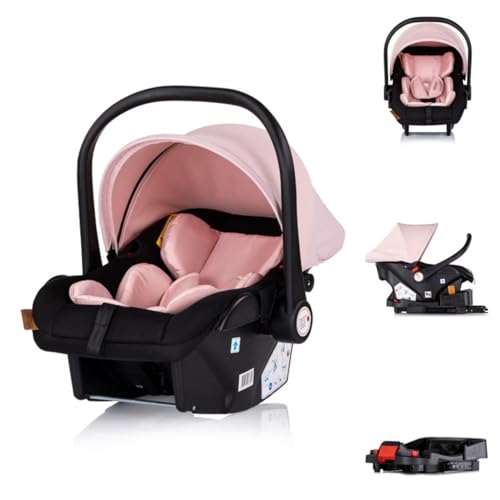 Chipolino Set Babyschale Isofix-Basis-Station Amore i-Size Gruppe 0+ (0-13 kg) pink