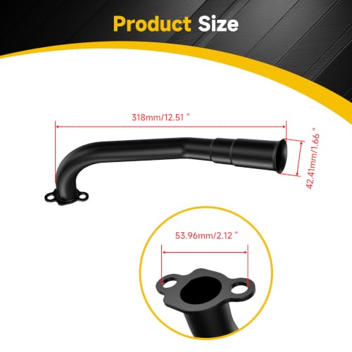 Image of HIAORS Trumpet 212cc Exhaust Pipe Kit for Mini Bike Coleman KT196 Go Karts