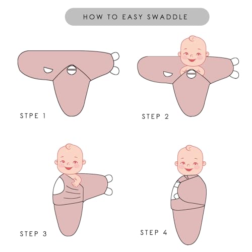 Image of Organic Ultra Soft Muslin Baby Swaddles for Newborn Babies, 3-Pack Adjustable Infant Sleep Sack wrap (Vitality Style, 0-3 Months)