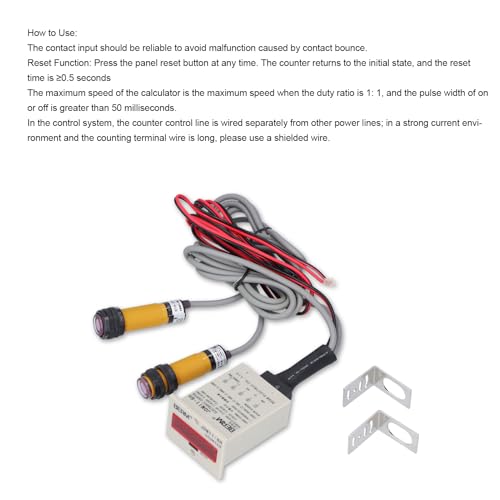 Elektronischer LED-Zähler, Digitale Anzeige, Zähler, Induktives Panel, Installieren Sie das Zählwerkzeug mit Drei Zählmethoden (DC12-24V)