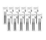 Plexon (61233) Refill Compatible with Vision Elite Rollerball Pen, 0.8mm, Black, Pack of 12 (Total 24 Refills)