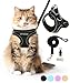 Petiam 猫 ハーネス リード 猫用 抜けない ダブルロック リードセット 迷子札付き お散歩セット