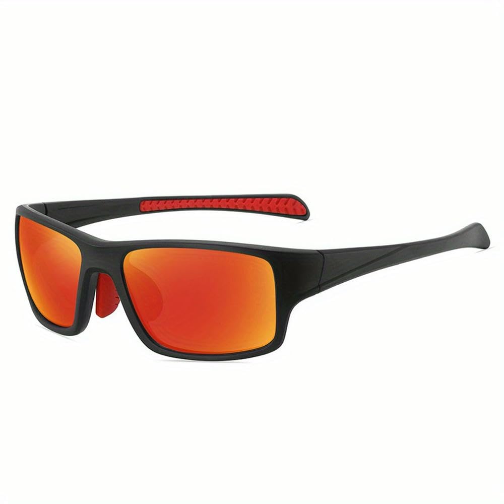 ZBDZSW Polaryzowane Okulary Sportowe, Wiatroszczelne Kwadratowe Okulary, Modne Okulary Do Jazdy Na Rowerze Na Zewnątrz
