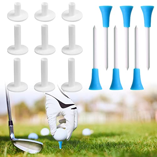 Nasharia Rubber Golf Tees: 12 Pieces Rubber Tees For Golf Mats 4 Size Golf Mat Tees Set And 6 Pieces Golf Rubber Tees For Indoor Outdoor Backyard Home Office Practice Training Use #TOP14