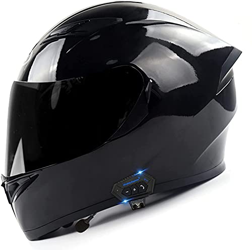 Bluetooth Casque de Moto Intégral Adulte Casque Moto Modulable Full Face Intégral Cover