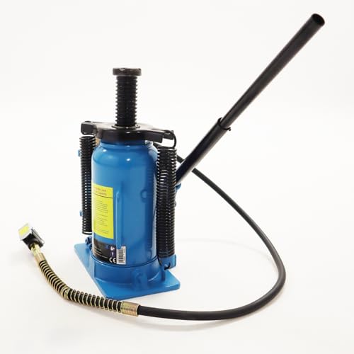 BITUXX® Hydraulischer Stempelwagenheber Pneumatischer LKW Heber Druckluft bis 20T Manuell oder mit Kompressor Unterstützung