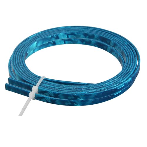 2 Pcs Guitar Bindings Puling Strip Blue Celluloid 1650mm X 4mm X 1.5 Mm