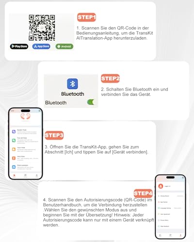 Ki Übersetzer Kopfhörer, Übersetzungskopfhörer mit echtzeit übersetzung, In Ear Translator Earbuds mit Touchscreen, 156 Sprachen Kopfhörer Übersetzer Echtzeit mit ANC Mic & App für Reisen/Geschäft