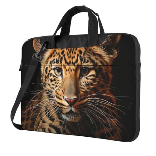 Maletín para portátil de leopardo versátil para llevar a la oficina y universidad con comodidad