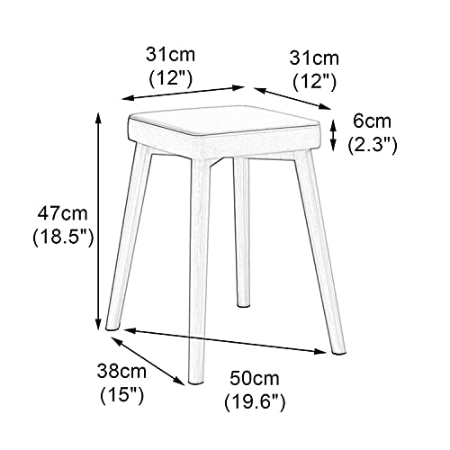 Taburete de tocador compacto y portatil para mesa de comedor o zona de maquillaje 3