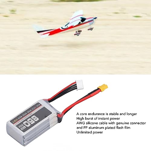 Fussbudget Bateria Aeromodel, 850mAh 75C baterias de alto lipo pacote de bateria de íons de lítio co