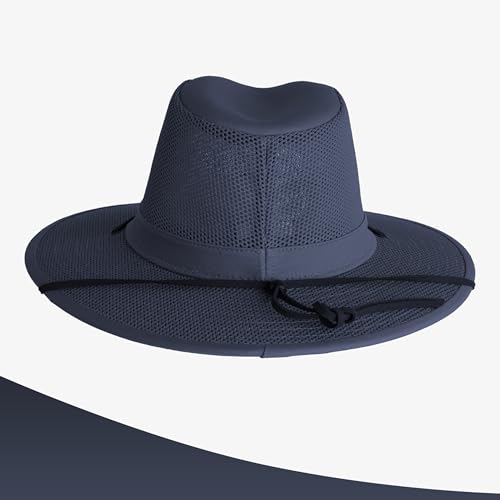 Image of Henschel Hats Original Aussie Breezer - Wide-Brim Sun Hat for Men with Adjustable Chin Cord | Perfect Men's Summer Hat