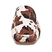 Suede Mules for Women Square Toe Slip On Loafers Flats Low Heel Backless Slide Shoes for Casual Fashion Party Work (Cow Print,8)