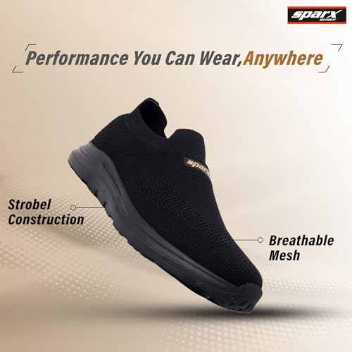 Image of SPARX Sports Walking Shoes for Men - Lightweight Breathable Slip-On Shoes with Cushioned Comfort, Shock Absorption, Durable Grip, Flexible Sole & Everyday Walking Performance