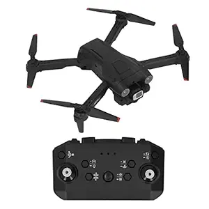 Drone, 4K HD Optical Positioning Dual Camera Obstacle Avoidance Folding Drone for Photo Taking (Black)