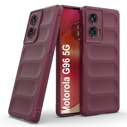 Image of Zapcase Back Case Cover for Motorola G96 5G | Compatible for Motorola G96 5G Back Cover | Liquid Silicon Magic Case with Camera Protection | Plum