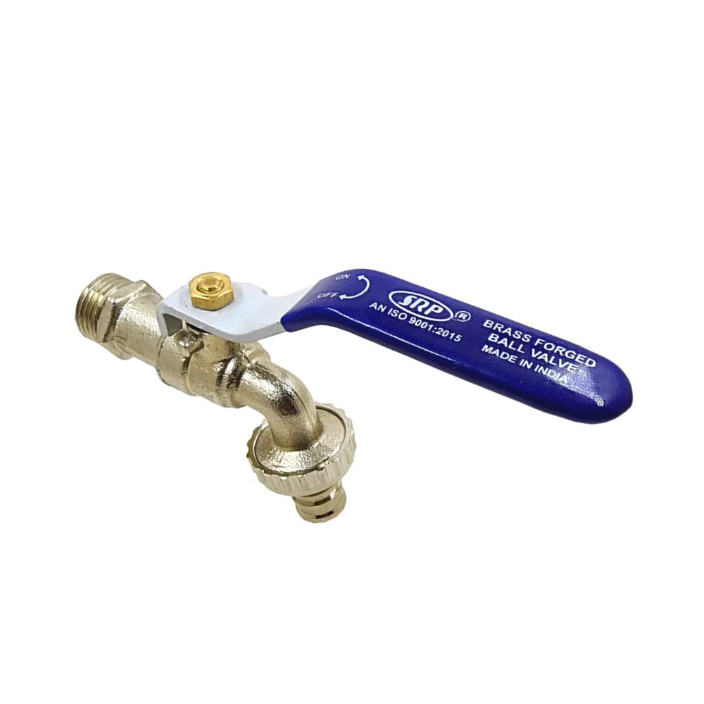 SRP 1/2" Inch Nozzle Bib Cock Faucet Tap Handle Valve Suitable for Inlet Hose Pipe Outside Garden Watering Car Washing Public Places Water Pools (Output Hose OD. 15mm) (B0BDXDW22C) Amazon Price History, Amazon Price Tracker
