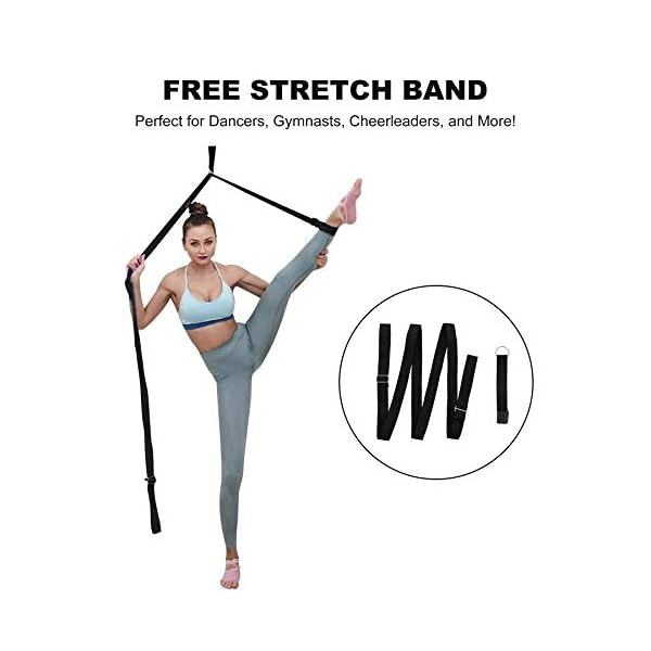 ZELUS Portable Ballet Barre for Home Gym | Freestanding Dance Exercise Equipment for Home Workouts Fitness Flexibility Training with Stretch Band and Tote (5ft, Silver)