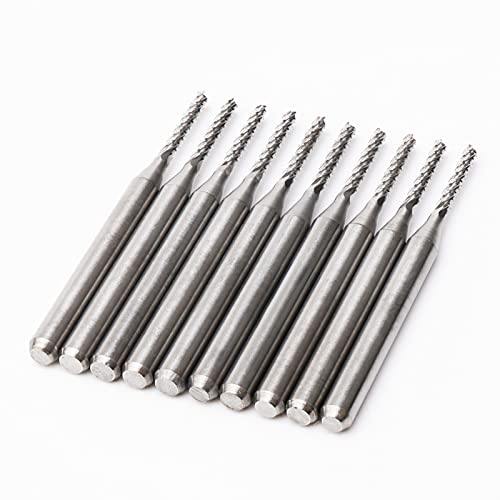 Image of 10 PCS Drills 1.5MM Carbide End Milling Cutter,CNC Router Bits, End Mill for PCB Machine Tool