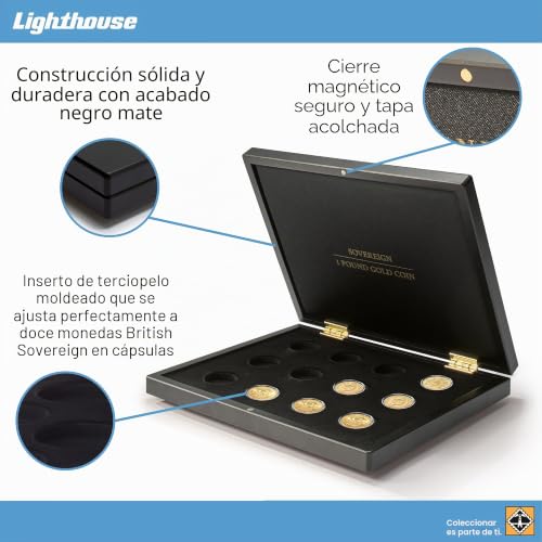 Estuche para Monedas de Oro Sovereign Gran Bretaña Caja de Madera 3