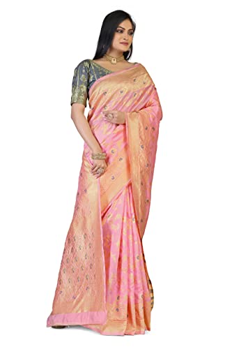 Image of Glory Sarees Women's Banarasi Silk Saree With Blouse Piece (Kara164 Parent)