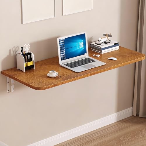 Bureau mural rabattable gain de place - Table murale pliante 120cm - 5