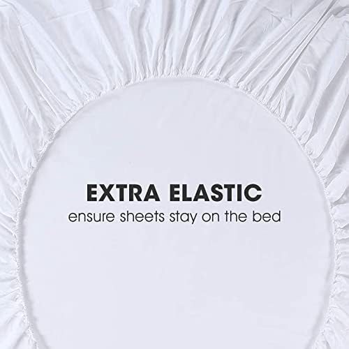 Miniatura 2 de Juego de sábanas de algodón Pima peruano de 1000 hilos, tamaño Queen, 4 piezas, se adapta a bolsillos de hasta 10 a 12 pulgadas de profundidad