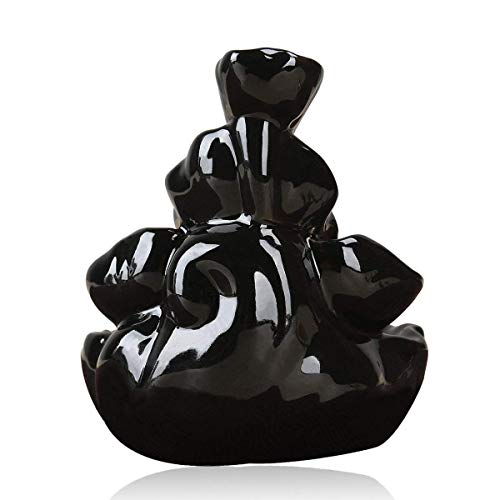 Image of CRAFTAM Polyresin Dropping Smoke Backflow Fountain Cone Incense Holder Showpiece Figurine with Free 10 Back Flow Incense Cones Item Name