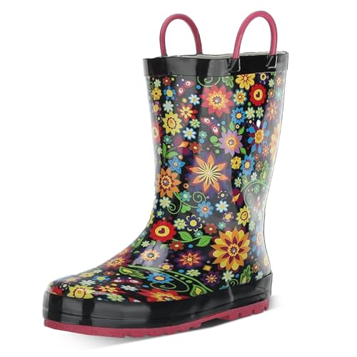 Image of Western Chief Kids Ladybug Rain Boot(Toddler /Little Kid /Big Kid) | Built for outdoor play, pull-on loops for self-dressing, comfort EVA insole, rubber traction outsole, toddler to big kid size