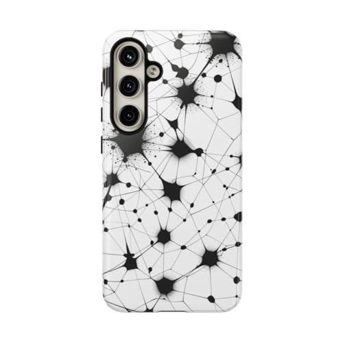 Coque rigide Samsung S24 Plus motif abstrait noir et blanc