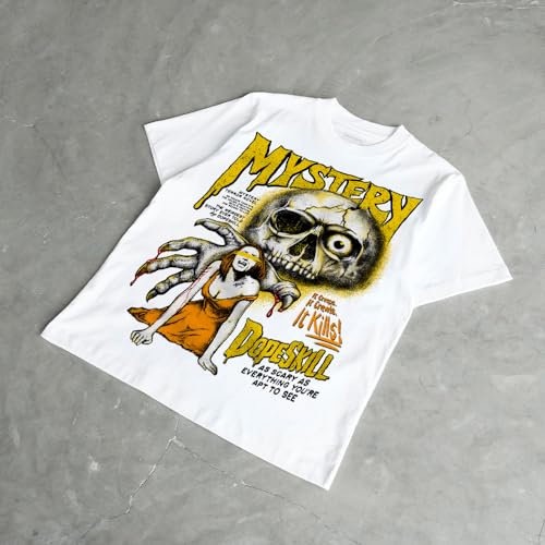 Image of DopeSkill Halloween Graphic Tee Streetwear Hip Hop Hypebeast Unisex T-Shirt Sneaker Colour Matching Shirts Spooky Graphic