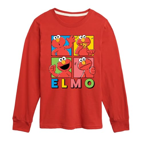Sesame Street - Elmo Faces -Toddler and Youth Long Sleeve T-Shirt