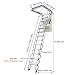 Banfluxion All White Retractable Folding Stairs 13 Steps Ti-Mg Alloy Attic Extension Ladder Ceiling Pulldown Attic Ladder with 10.5 ft Vertial Height and 27.56 x 47.24 in Open Size