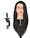 Bellrino 24 " Cosmetology Mannequin Manikin Training Head with Human Hair with Table Clamp Holer - Emma