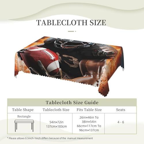 Nappe football américain réutilisable lavable anti-tache en polyester