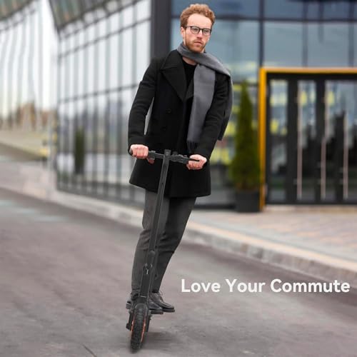 Electric Scooter - 350W Motor, Up to 15.5MPH / 15Miles Range, 8.5\" Off-Road Solid Tires, 264LB Load, Folding Commuter Escooter with Cruise Control, App Control, UL-2272 Certified