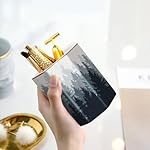 WAVEYU Pencil Pen Holder for Desk, Cute Makeup Brush Holder, Desktop Supplies and Accessories for Women Students, Art Supply Caddy, Forest Pattern - Image 3