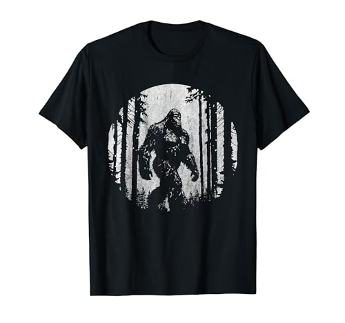 Bigfoot Spaziergang durch den Wald | Sasquatch Yeti T-Shirt