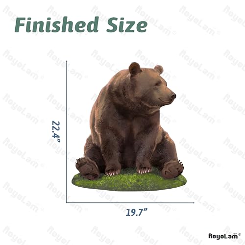 Vinilo Decorativo Oso Marrón Sentado para Pared 60x44 cm miniatura 5